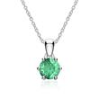 14 carat white gold pendant with emerald