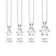 White topaz pendant for necklaces in 14 carat white gold