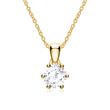 14-Carat Gold Necklace With White Topaz
