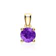 14-carat gold necklace and pendant with amethyst