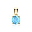 Necklace in 14 carat gold with blue topaz pendant