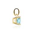 Necklace in 14 carat gold with blue topaz pendant