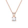 14-carat rose gold necklace with diamond