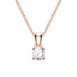 Necklace for women in 14ct rose gold with diamond
