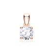 Ladies pendant in 14ct rose gold with diamond