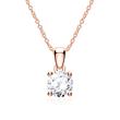 Diamond necklace for ladies in 14ct rose gold