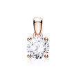 Pendant for ladies in 14ct rose gold with diamond