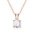 Necklace for ladies in 14ct rose gold with diamond