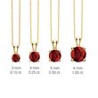 14K gold pendant for necklaces with garnet