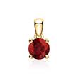 14K gold pendant for necklaces with garnet