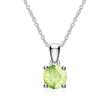 Ketting in 14 karaat witgoud met Peridot hanger