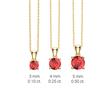 Necklace in 14 carat gold with ruby pendant