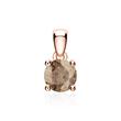 Necklace And Pendant In 14 Carat Rose Gold With Smoky Quartz