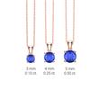 14K rose gold necklace with sapphire pendant