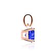 14K Rose Gold Necklace With Sapphire Pendant