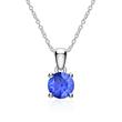 Sapphire pendant for necklaces in 14K white gold