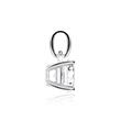 14K white gold pendant with white topaz