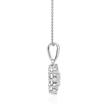 Pendant with diamonds in white gold or platinum