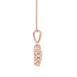 Labgegroeid diamanten collier met roségouden hanger