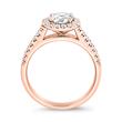 Halo-Ring mit lab grown Diamanten, Roségold