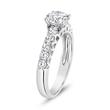 White gold or platinum engagement ring with diamonds