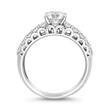 White gold or platinum engagement ring with diamonds