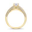 Diamond ring in yellow gold, engravable