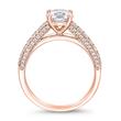 Rose gold engagement ring with lab grown diamonds