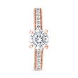 Lab grown rose gold diamond ring for women