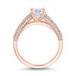 Lab grown rose gold diamond ring for women