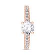 Diamond ring for ladies in rose gold, engravable