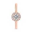 Lab grown diamond ring Halo in rose gold