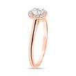 Lab grown Diamantring Halo aus Roségold