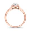 Lab grown diamond ring Halo in rose gold