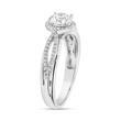 Lab grown diamond ring in white gold, platinum