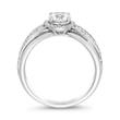 Lab grown diamond ring in white gold, platinum