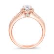 Engagement ring in rose gold with lab grown diamonds