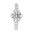 Engagement ring with diamonds in white gold or platinum