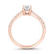 Gravierbarer Verlobungsring mit Diamanten aus Roségold