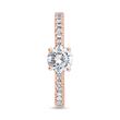 Lab grown rose gold diamond ring for women