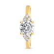 Gravierbarer Diamantring aus Gelbgold mit Diamanten