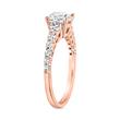 Rose gold diamond ring for ladies, engravable