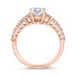 Roségoldener Diamantring für Damen, gravierbar