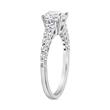 Engravable diamond ring in white gold or platinum