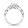 Engravable diamond ring in white gold or platinum