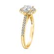 Anillo de diamantes de oro grabable para mujer