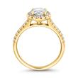 Engravable gold diamond ring for ladies