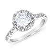 Lab grown diamond ring in white gold or platinum