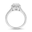 Lab grown diamond ring in white gold or platinum