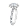 Ladies' ring with lab grown diamonds, white gold or platinum